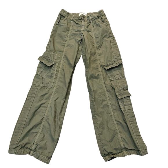 Urban Outfitters BDG Y2K Cargo Pants XS Green Straight Leg Grunge Casual Army - Picture 1 of 12